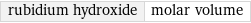 rubidium hydroxide | molar volume