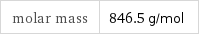 molar mass | 846.5 g/mol