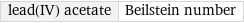 lead(IV) acetate | Beilstein number