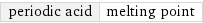 periodic acid | melting point