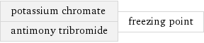 potassium chromate antimony tribromide | freezing point