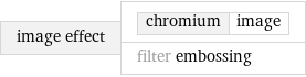 image effect | chromium | image filter embossing