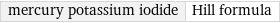 mercury potassium iodide | Hill formula