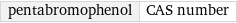 pentabromophenol | CAS number