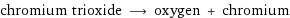 chromium trioxide ⟶ oxygen + chromium