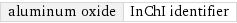 aluminum oxide | InChI identifier