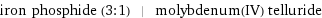 iron phosphide (3:1) | molybdenum(IV) telluride