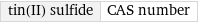 tin(II) sulfide | CAS number