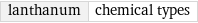 lanthanum | chemical types