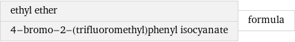 ethyl ether 4-bromo-2-(trifluoromethyl)phenyl isocyanate | formula