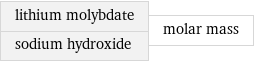 lithium molybdate sodium hydroxide | molar mass