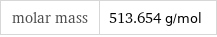 molar mass | 513.654 g/mol