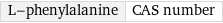 L-phenylalanine | CAS number