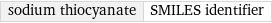 sodium thiocyanate | SMILES identifier