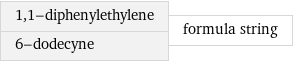 1, 1-diphenylethylene 6-dodecyne | formula string