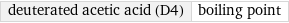 deuterated acetic acid (D4) | boiling point