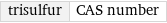 trisulfur | CAS number