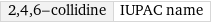 2, 4, 6-collidine | IUPAC name