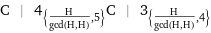 C | 4_({H/gcd(H, H), 5})C | 3_({H/gcd(H, H), 4})