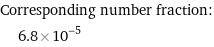 Corresponding number fraction:  | 6.8×10^-5