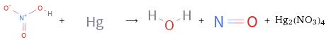  + ⟶ + + Hg2(NO3)4