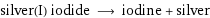 silver(I) iodide ⟶ iodine + silver