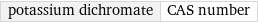 potassium dichromate | CAS number