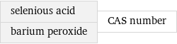 selenious acid barium peroxide | CAS number