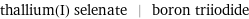 thallium(I) selenate | boron triiodide