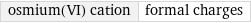 osmium(VI) cation | formal charges