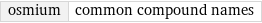 osmium | common compound names