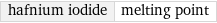 hafnium iodide | melting point