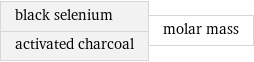 black selenium activated charcoal | molar mass