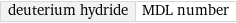 deuterium hydride | MDL number