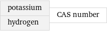 potassium hydrogen | CAS number