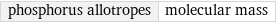 phosphorus allotropes | molecular mass