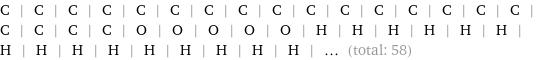 C | C | C | C | C | C | C | C | C | C | C | C | C | C | C | C | C | C | C | C | O | O | O | O | O | H | H | H | H | H | H | H | H | H | H | H | H | H | H | H | ... (total: 58)