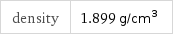 density | 1.899 g/cm^3