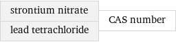 strontium nitrate lead tetrachloride | CAS number