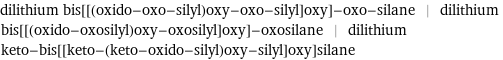 dilithium bis[[(oxido-oxo-silyl)oxy-oxo-silyl]oxy]-oxo-silane | dilithium bis[[(oxido-oxosilyl)oxy-oxosilyl]oxy]-oxosilane | dilithium keto-bis[[keto-(keto-oxido-silyl)oxy-silyl]oxy]silane