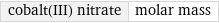 cobalt(III) nitrate | molar mass