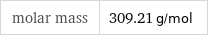 molar mass | 309.21 g/mol