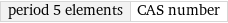 period 5 elements | CAS number