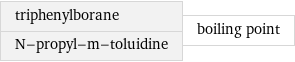 triphenylborane N-propyl-m-toluidine | boiling point