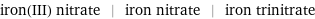 iron(III) nitrate | iron nitrate | iron trinitrate