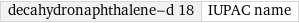 decahydronaphthalene-d 18 | IUPAC name