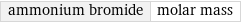 ammonium bromide | molar mass