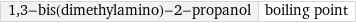 1, 3-bis(dimethylamino)-2-propanol | boiling point