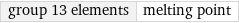 group 13 elements | melting point