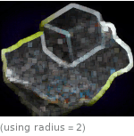  (using radius=2)